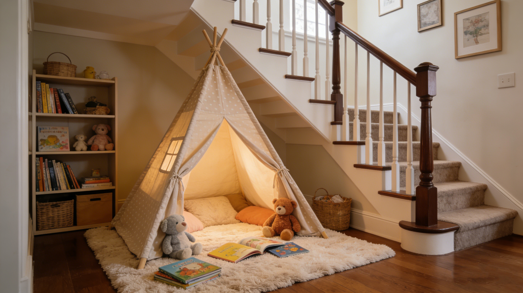 A quiet reading nook invites children to slow down, feel safe, and enjoy unhurried moments